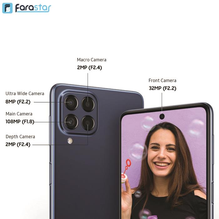  گوشی موبایل سامسونگ مدل Galaxy M53 5G دو سیم کارت ظرفیت 256/8 گیگابایت