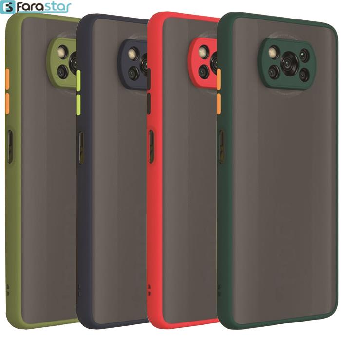 گارد پشت مات محافظ لنز دار مناسب برای گوشی شیائومی مدل Poco X3 Pro	