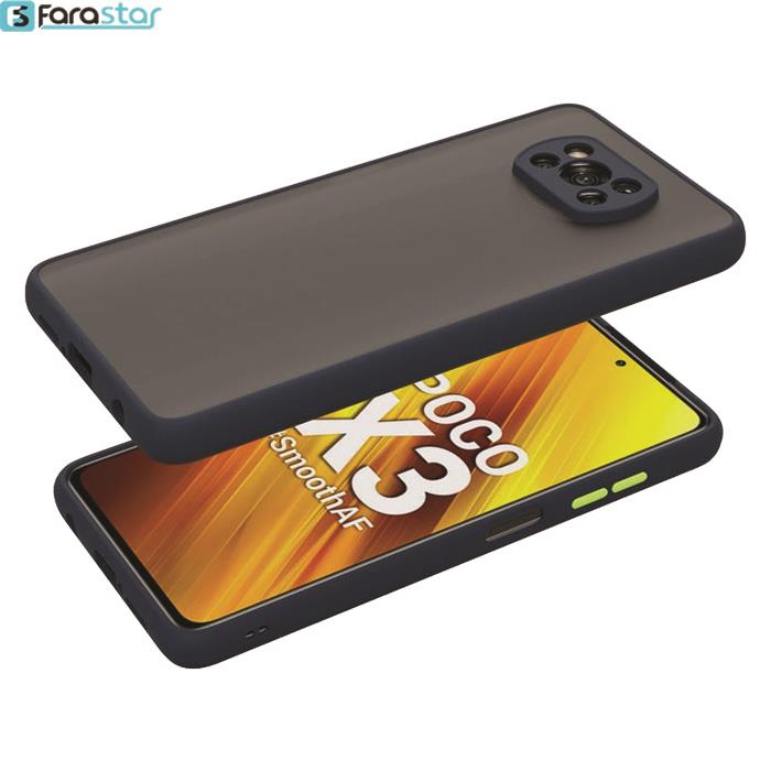 گارد پشت مات محافظ لنز دار مناسب برای گوشی شیائومی مدل Poco X3 Pro	