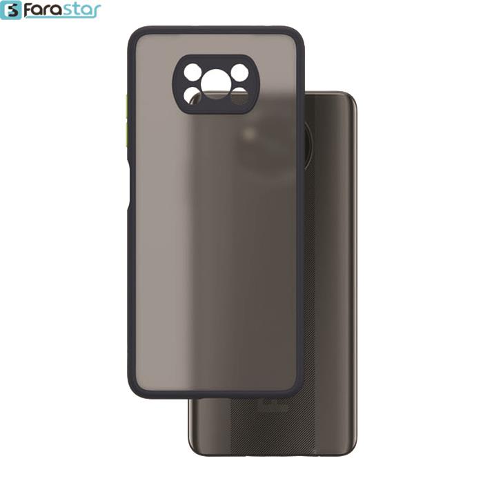 گارد پشت مات محافظ لنز دار مناسب برای گوشی شیائومی مدل Poco X3 Pro	