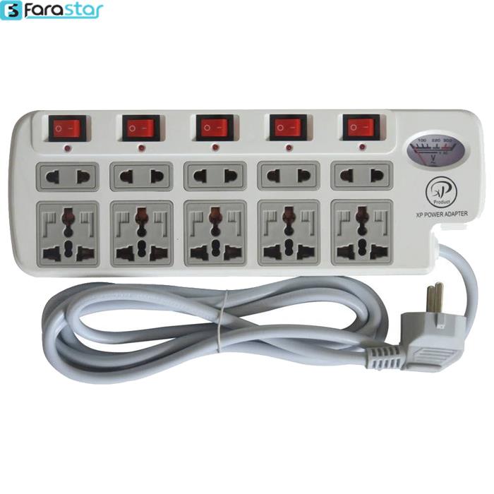چندراهی برق و محافظ ایکس پی مدل 10PORT   