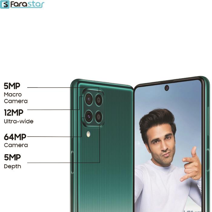  	گوشی موبایل سامسونگ مدل Galaxy F62 دو سیم کارت ظرفیت 128گیگابایت