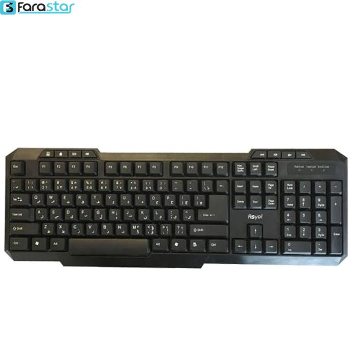  کیبورد رویال مدل K-204 با حروف فارسی 