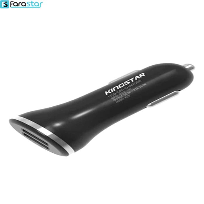  شارژر فندکی کینگ استار مدل K23 C به همراه کابل تبدیل USB-C    