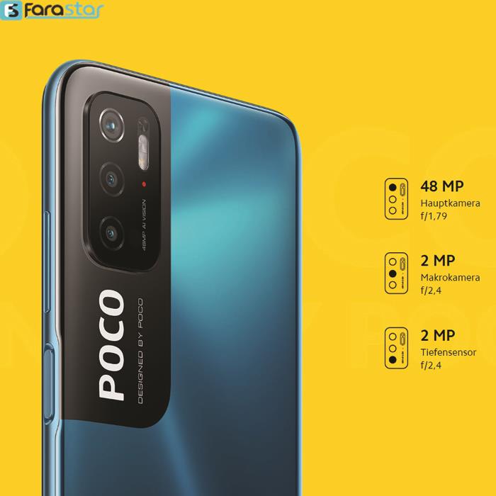           گوشی موبایل شیائومی مدل Poco M3 Pro 5G دو سیم‌ کارت ظرفیت 64 گیگابایت	