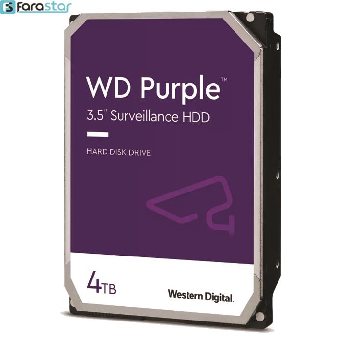  هارددیسک اینترنال وسترن دیجیتال مدل Purple WD40PURZ ظرفیت 4 ترابایت