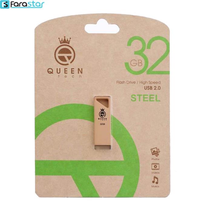   فلش مموری کوئین تک مدل steel ظرفیت 32 گیگابایت 