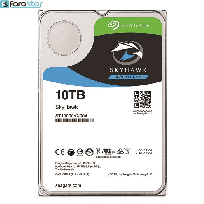  هارددیسک اینترنال سیگیت مدل SkyHawk ST10000VX0004 ظرفیت 10 ترابایت