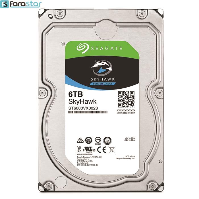  هارددیسک اینترنال سیگیت مدل SkyHawk ST6000VX0023 ظرفیت 6 ترابایت